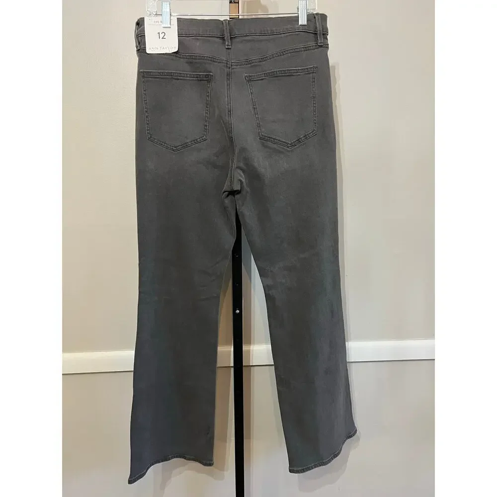 Ann Taylor The Boot Jeans Womens 10 Gray Mid Rise Bootcut Denim NWT - Picture 3 of 8